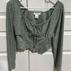 Lace crop top bustier